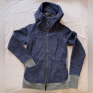 Lululemon Scuba Hoodie III Heathered Marled Black Grape / Black SIZE 4